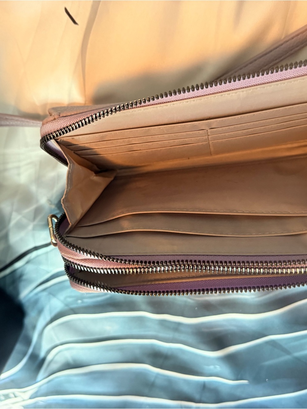 Women's Pink Double-Zip Organizer Wallet - Unbranded
